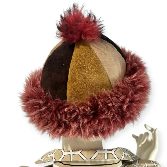 Custom Multi Coloured Shearling Hat - Picture 3 of 6